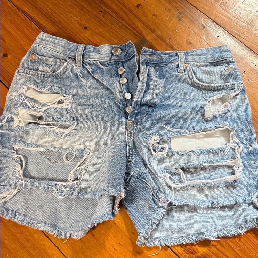 Distressed Denim Women Shorts